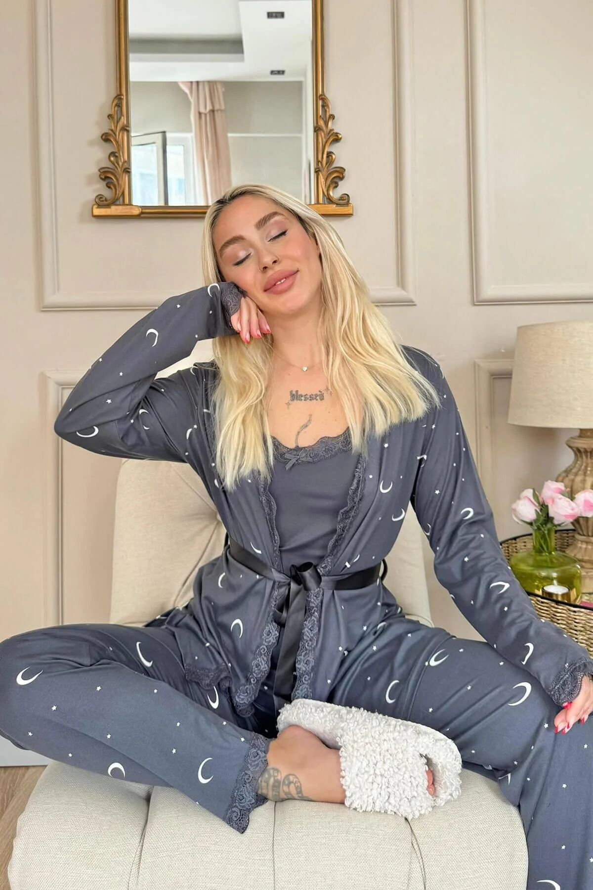 Pijamaevi  Pyjama set - Grau - Stern