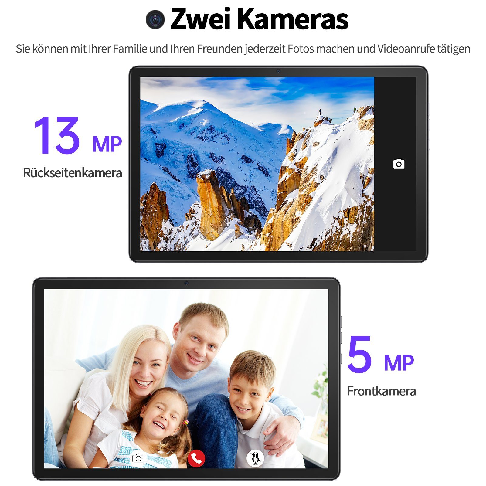 Ulife VASOUN M40, grau, 8000mAh Akku, 5MP+13MP, BT 5.0 Tablet (10