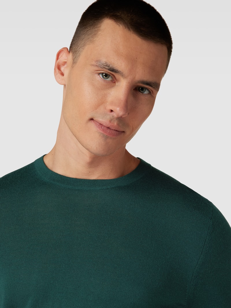 Longsleeve aus Woll-Mix in bottle