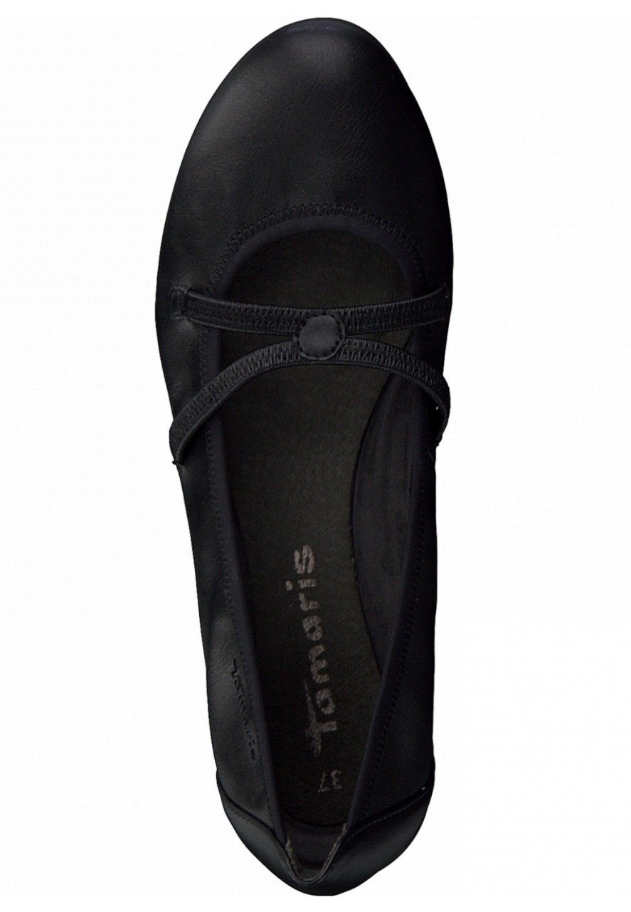 TAMARIS Komfort Schnürer blau Da.-Ballerina