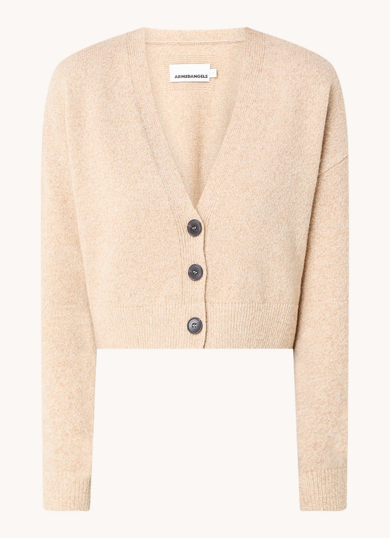 Gilet in lana pregiata con ricamo a forma di armi.