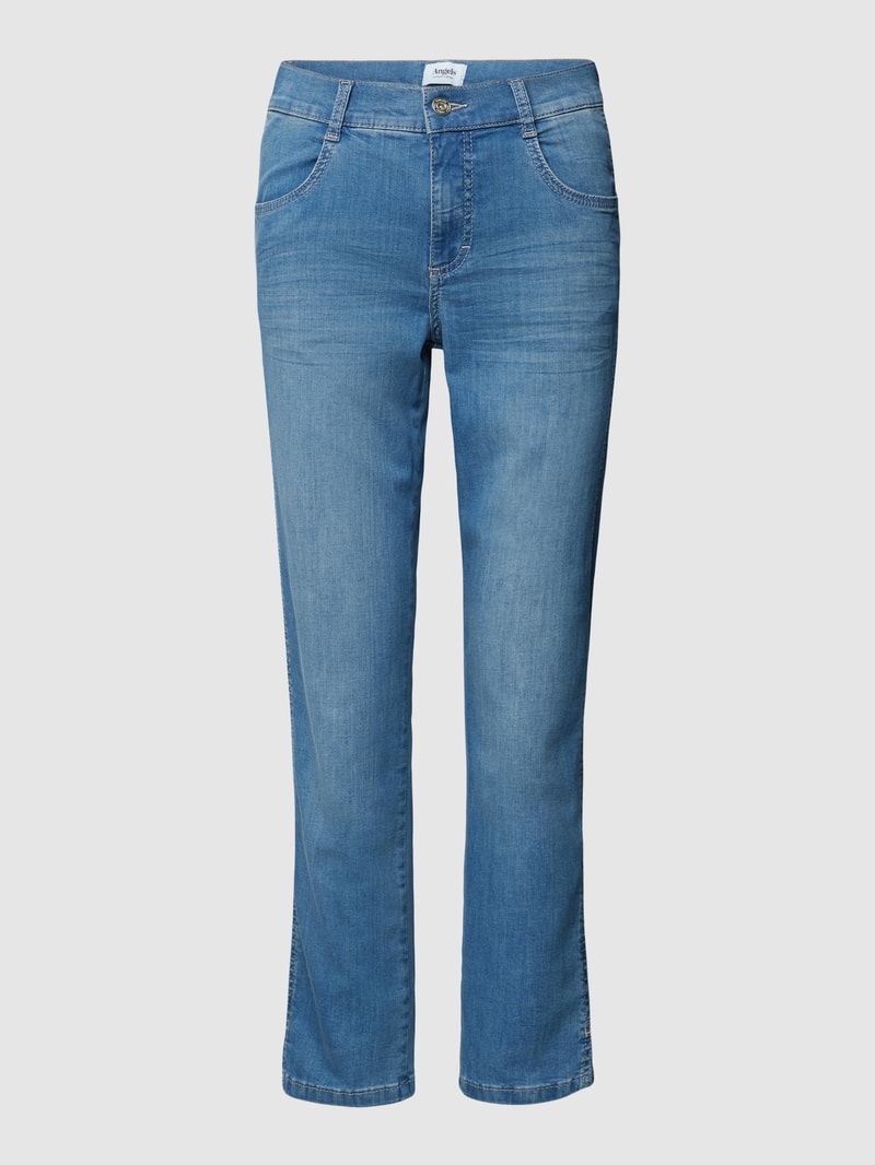 Caprihose mit seitlichen Schlitzen Modell 'Cici' in hellblau