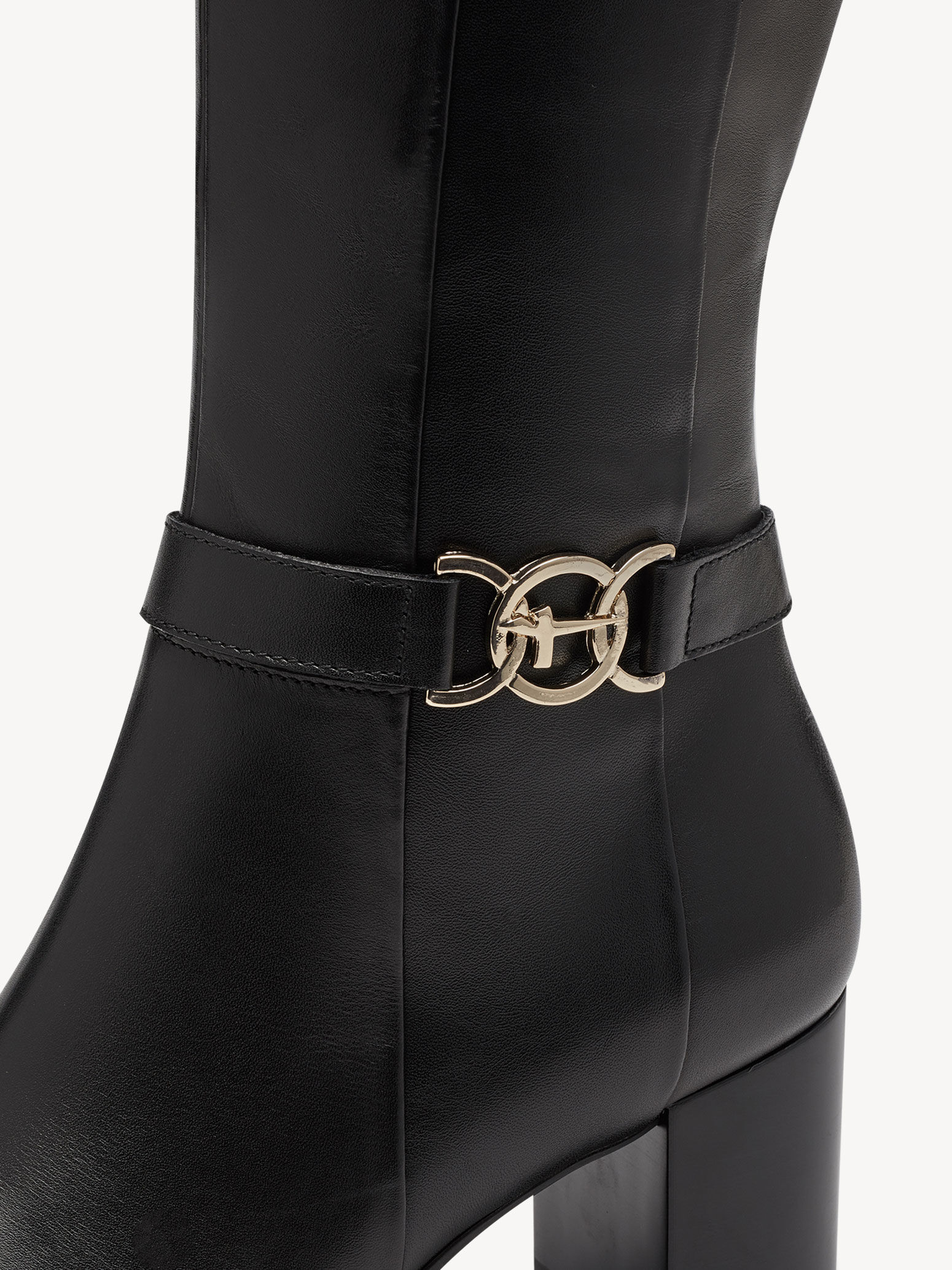 Bottine en cuir - noir