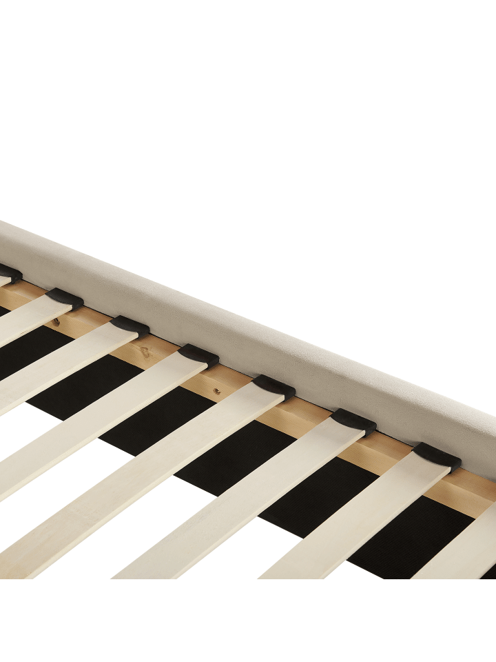 Beliani Doppelbett AYETTE in Beige - (W) 185 x (H) 154 x (L) 215 cm günstig kaufen onesize