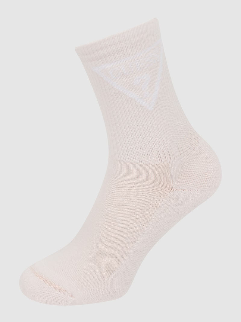 Socken mit Label-Print in rosé