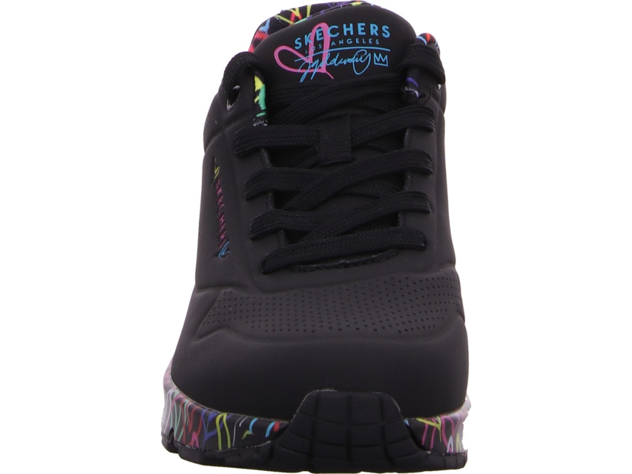 SKECHERS Freizeit Schnürer schwarz Goldcrown