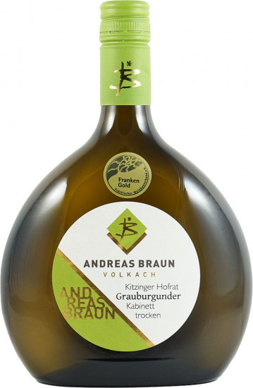2022 Kitzinger Hofrat Grauer Burgunder Kabinett Bocksbeutel trocken - Weingut Andreas Braun