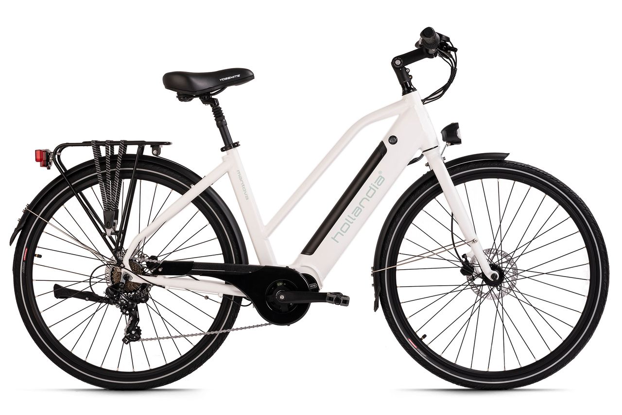 Hollandia Alu E-Citybike Damen Mantova 28'' E-Bike weiß 250 Watt Li-Ion 36V/10,4 Ah 7 Gänge