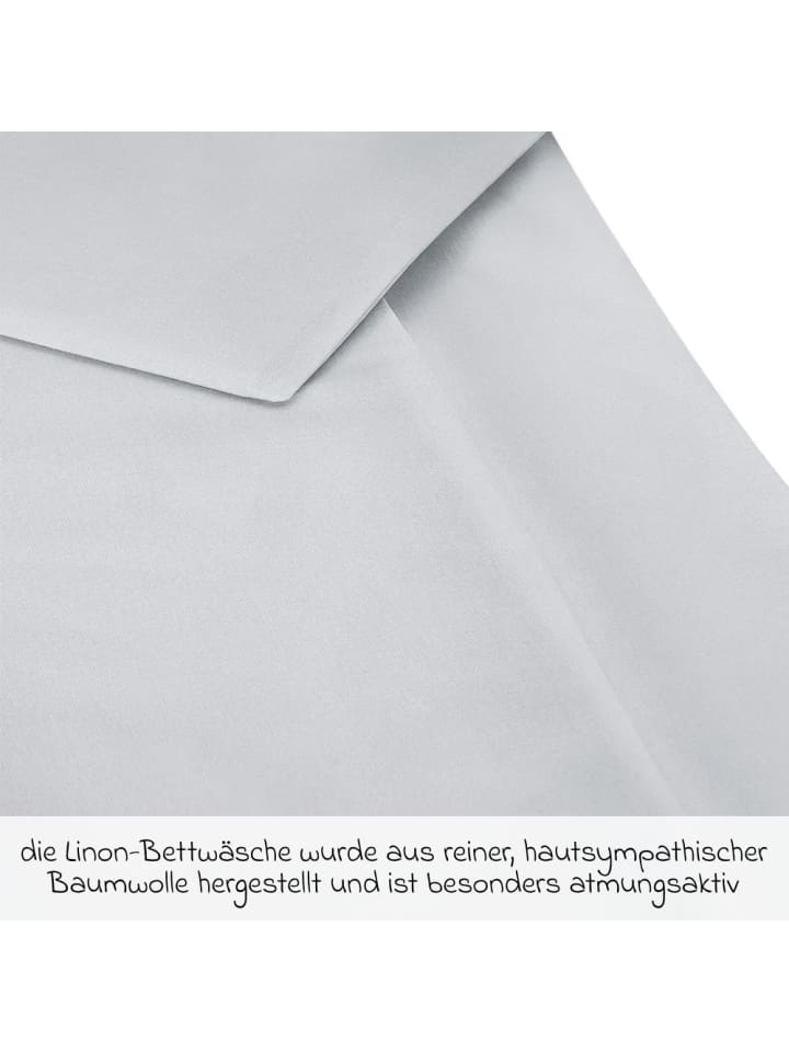 Makian Bettwäsche 80 x 80 cm - Uni - Grau in grau günstig kaufen onesize