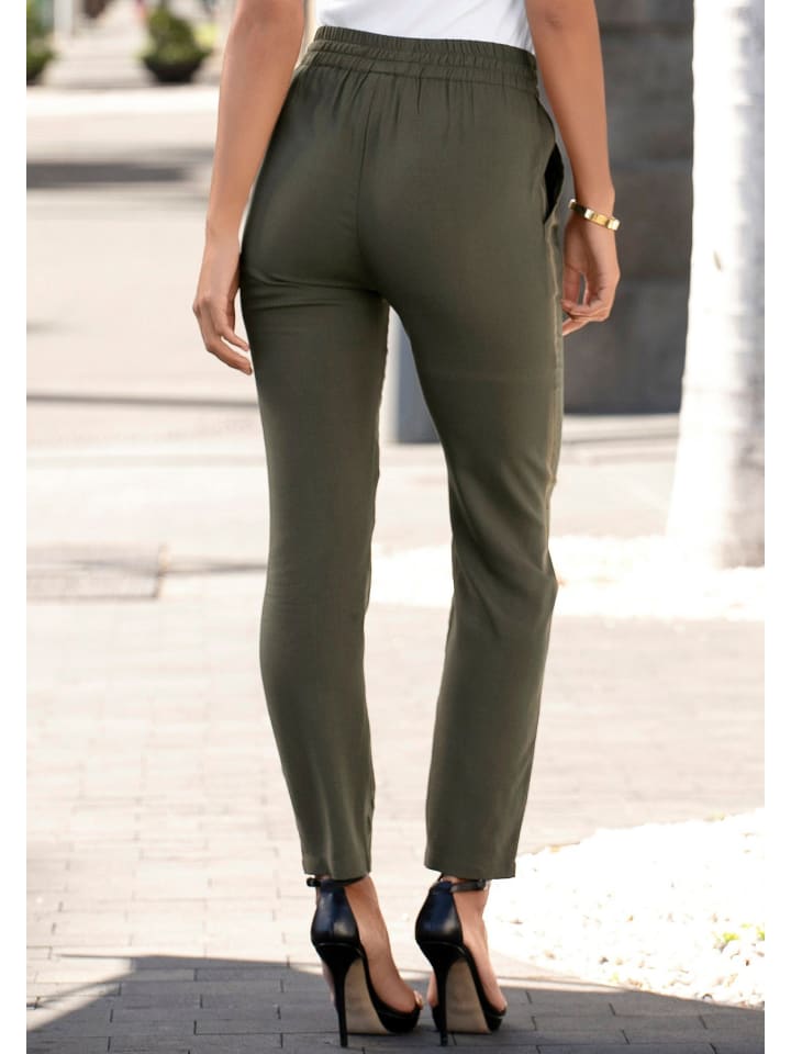 LASCANA Schlupfhose in khaki günstig kaufen
