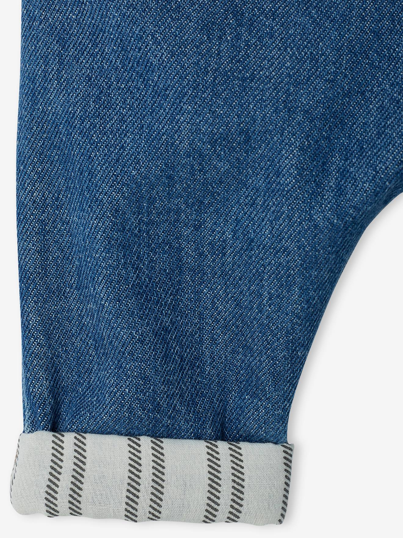 Vertbaudet Baby Pluderhose, Denim - dark blue