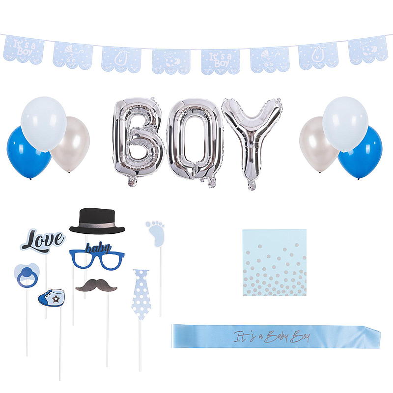 Giform Babyshower partysett blå