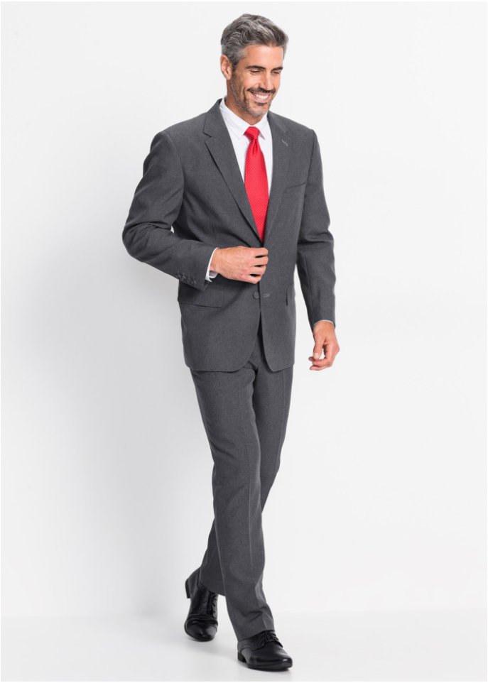 Anzug aus recyceltem Polyester (2-tlg. Set): Sakko und Hose