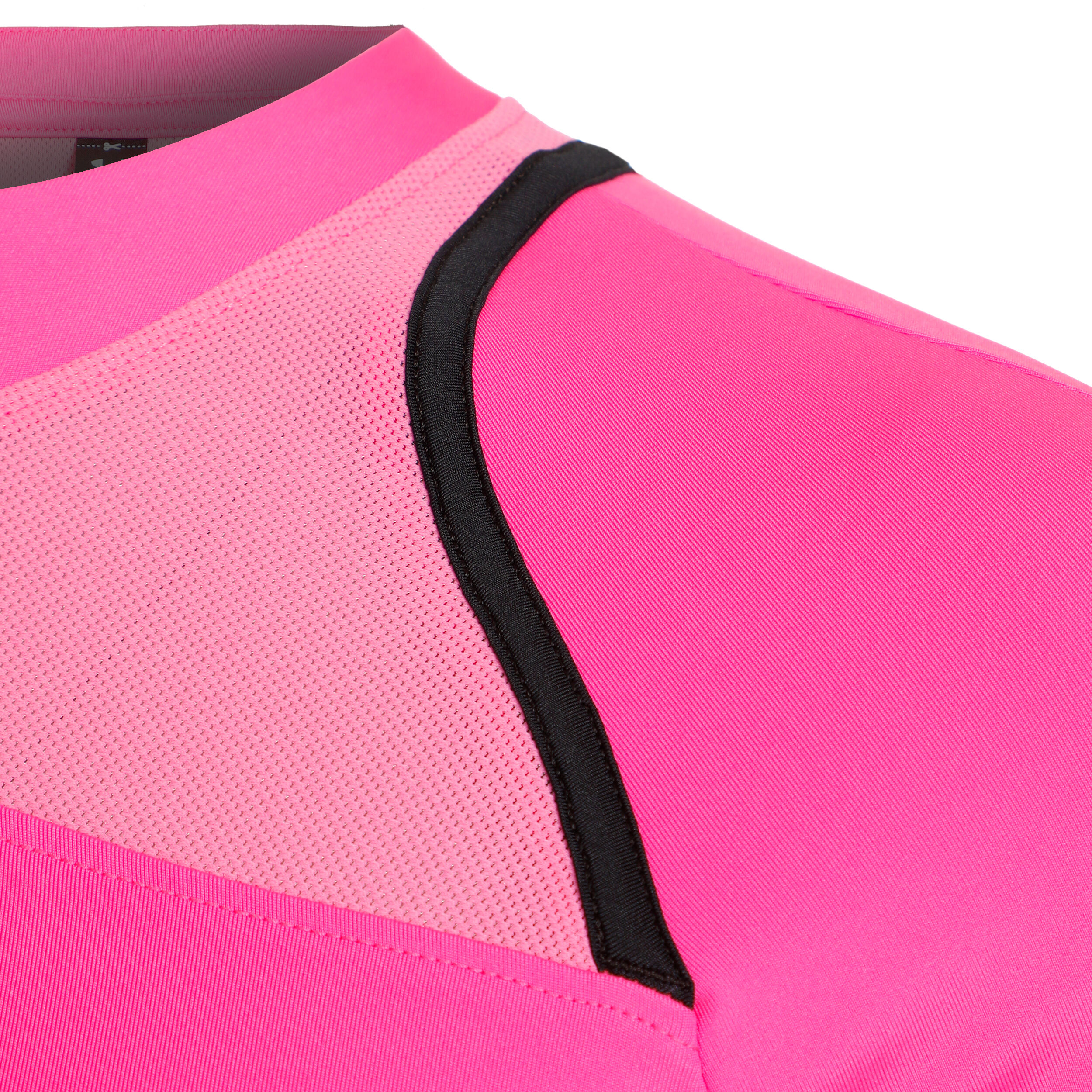 Run Anywhere Crop Laufshirt Damen - Pink, Schwarz