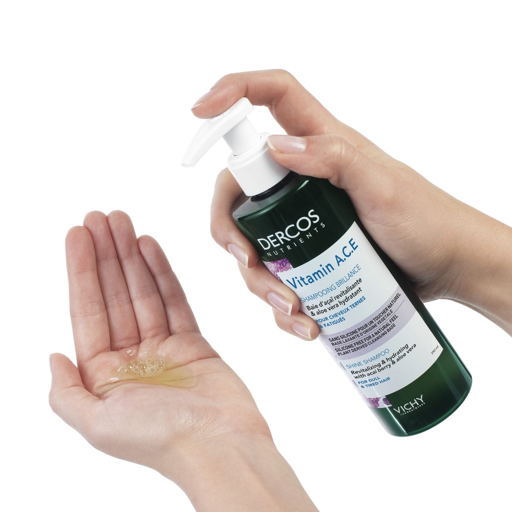 Vichy Dercos Technique Nutrients Shampooing Brillance pour Cheveux Ternes et Fatigués