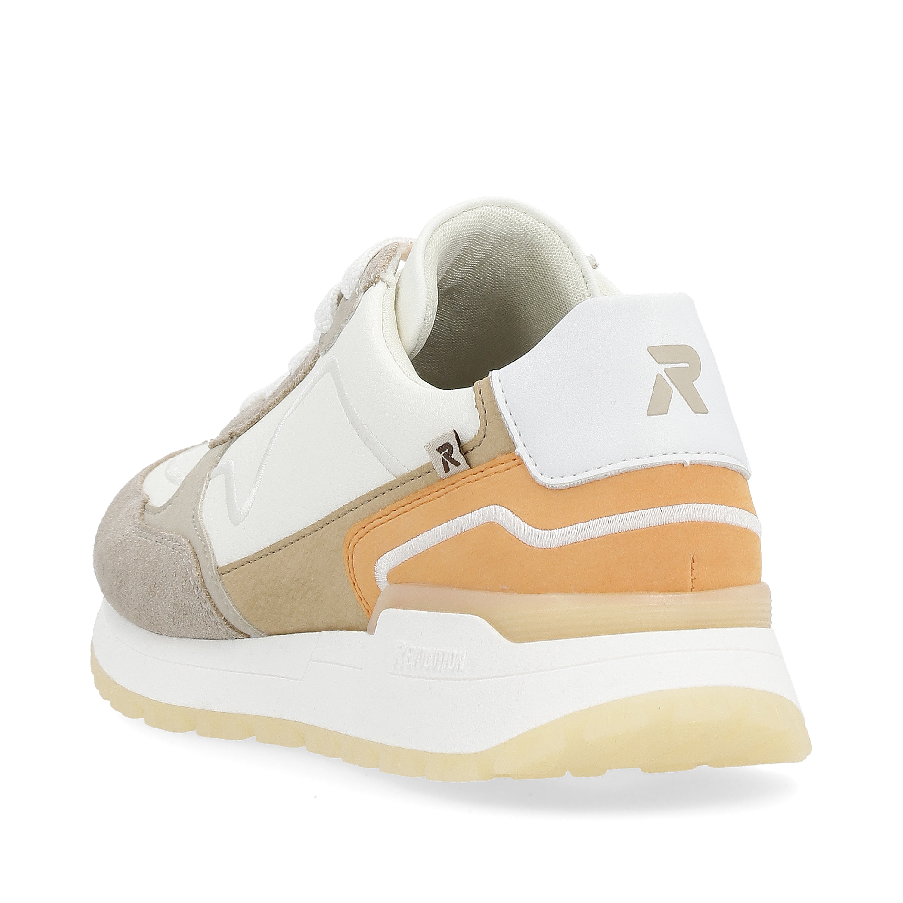 Rieker Damen Sneaker Low creamy-white clay-beige