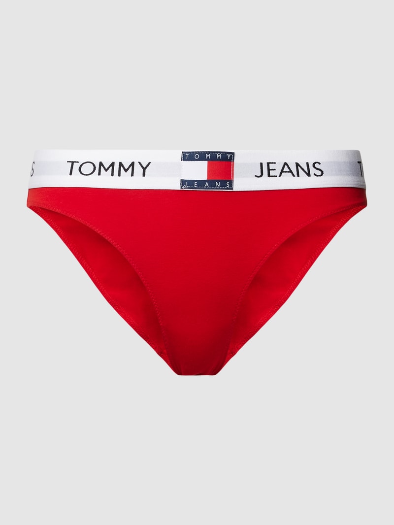 Slip mit elastischem Logo-Bund Modell 'HERITAGE' in rot