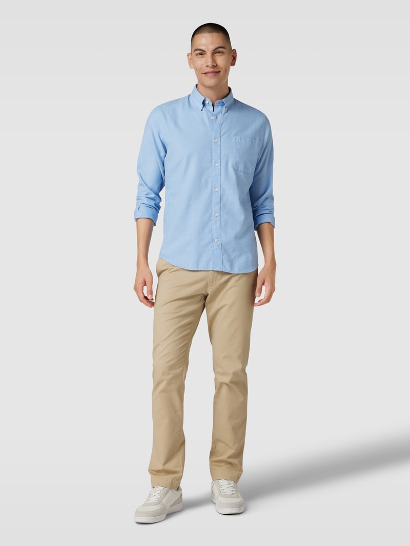 Freizeithemd mit Under-Button-Down-Kragen Modell 'trostol' in bleu