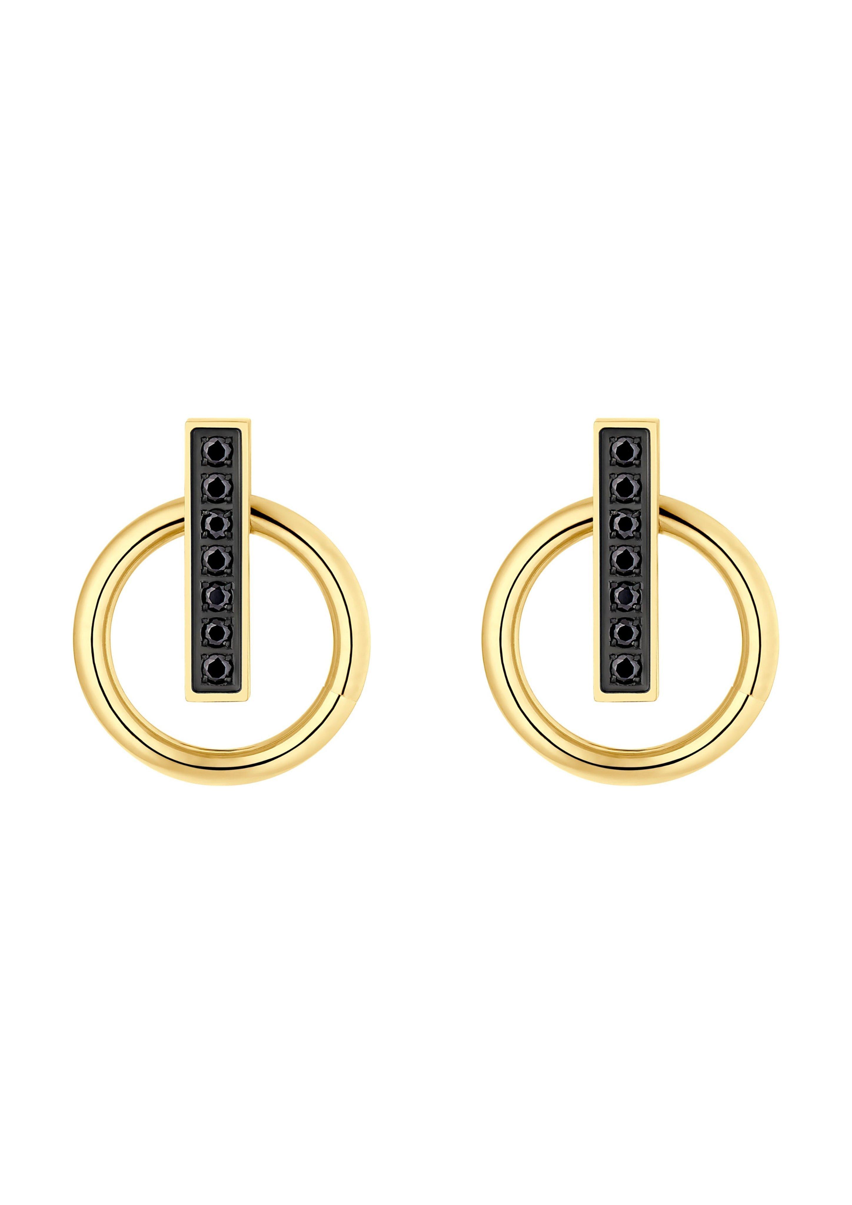 Vergoldete Ohrstecker mit Schmuckstein  6009176-19B0