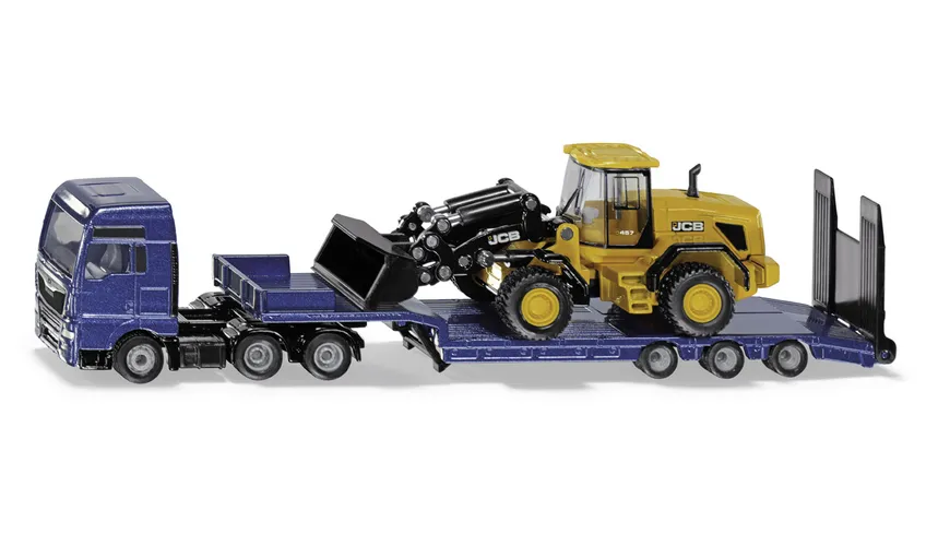 SIKU 1790 Super - MAN LKW mit Tieflader und JCB Radlader