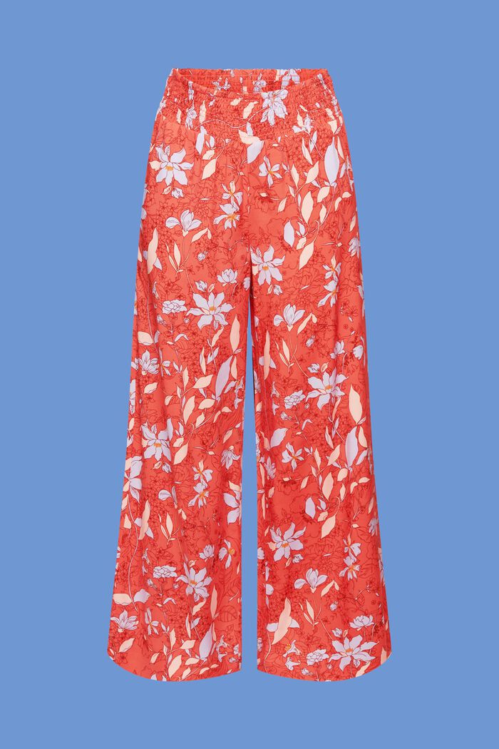 Gemusterte Pull-on-Hose mit weitem Bein
