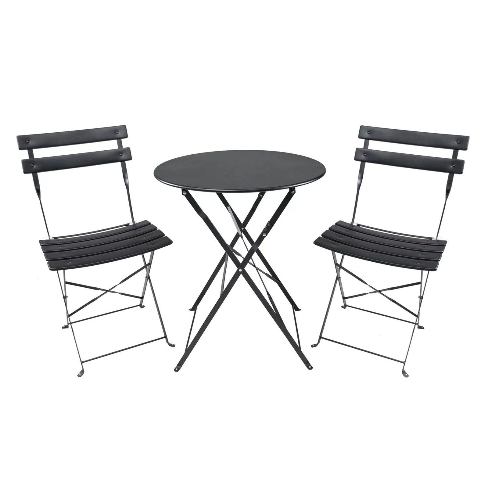 HTI-Living Balkonset Balkonmöbel Cavo, (Set, 3-tlg), Klapptisch Klappstühle 2 Personen Bistroset