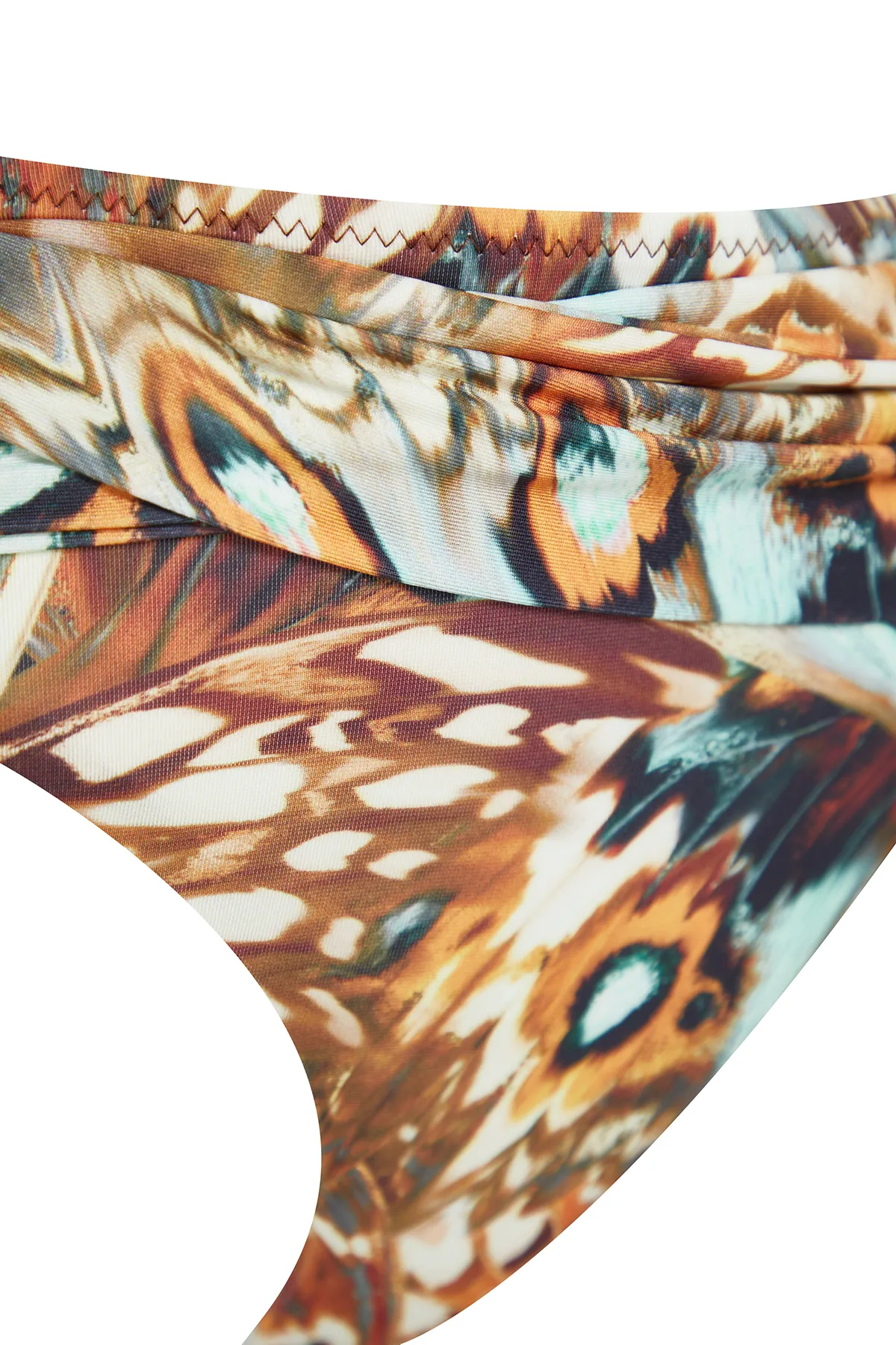 Trendyol Collection  Hipster-Bikinihose mit hohem Bund und geknotetem Animal-Print TBESS24BA00003