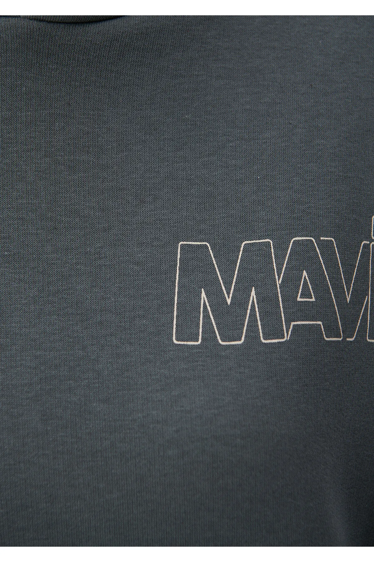 Mavi  Graues Kapuzen-Sweatshirt mit Logo-Print 1611604-70088