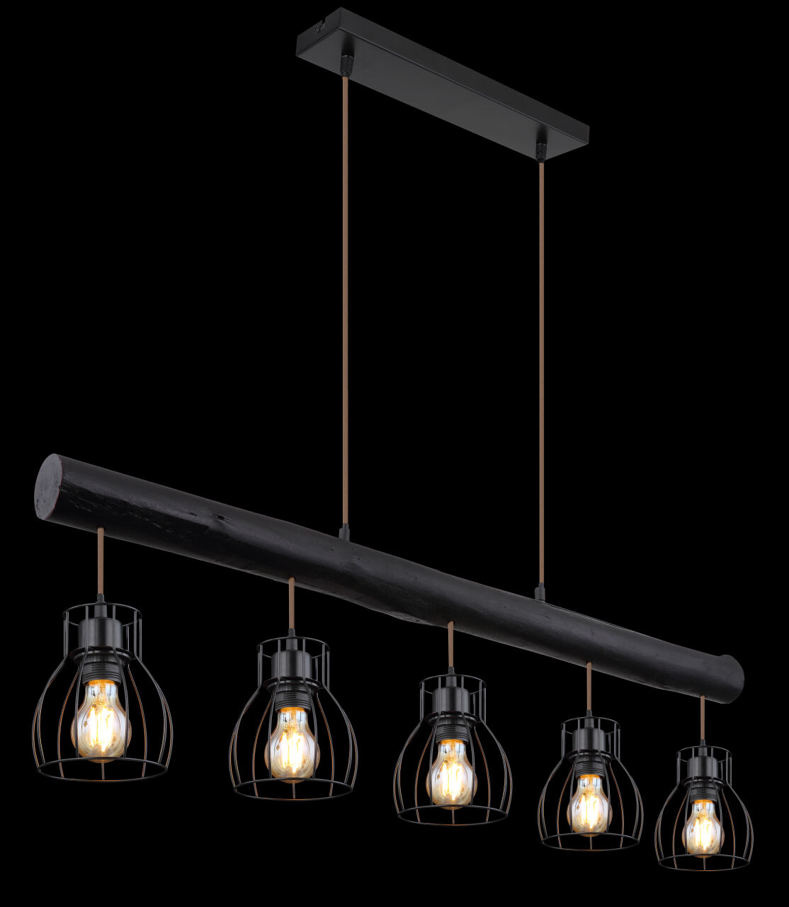 Globo Lighting - MINA - Hängeleuchte Metall schwarz matt, 5x E27