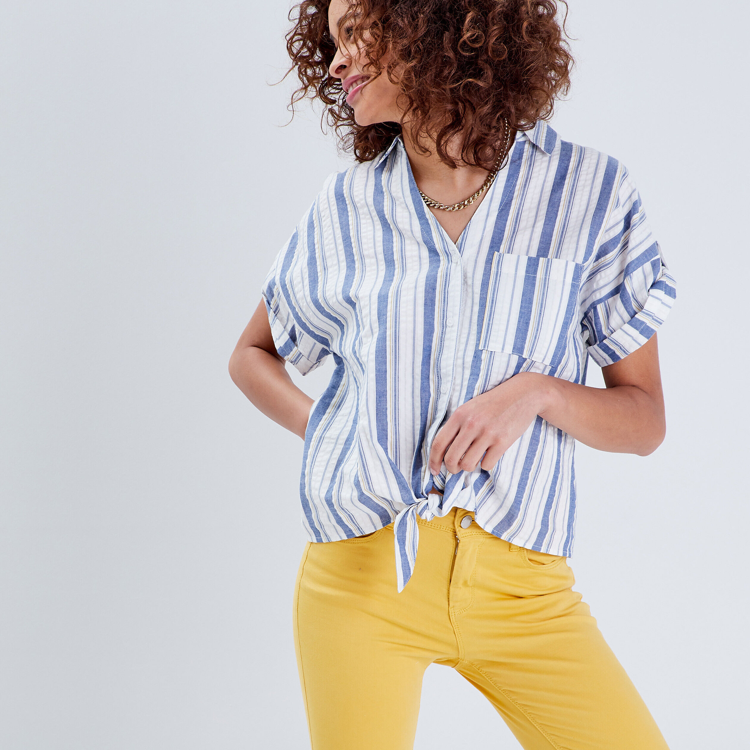 Blouse manches courtes blanc femme | Cache Cache