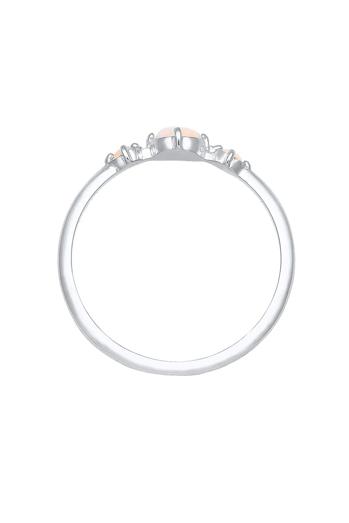 ELLI  Ring Trend Bandring Trio Geo Vintage Opale 925 Silber
