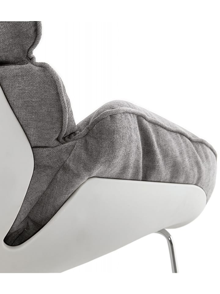 KADIMA DESIGN Schaukelstuhl aus Holz und Metall | Lounge Stuhl mit Stoffbezug günstig kaufen onesize