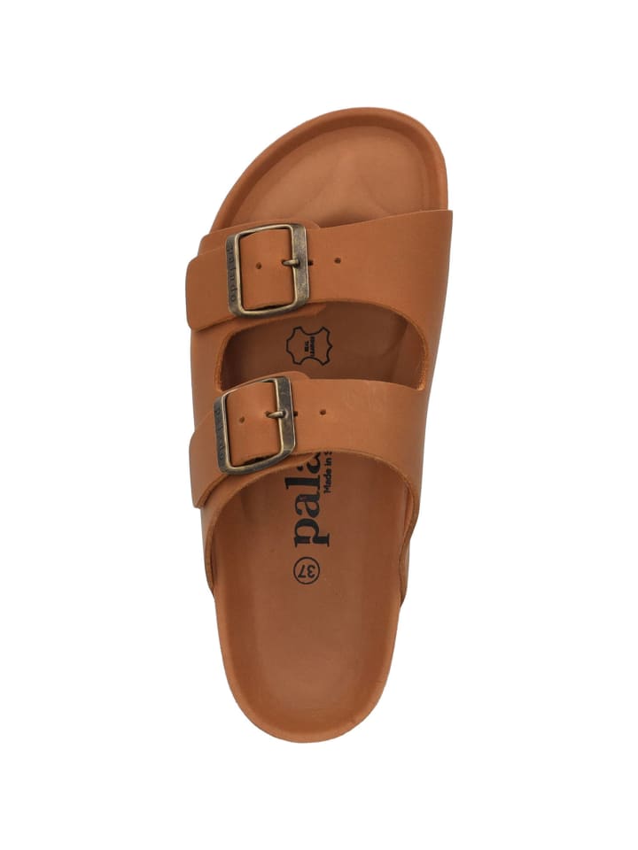 palado Pantoletten in braun leder günstig kaufen