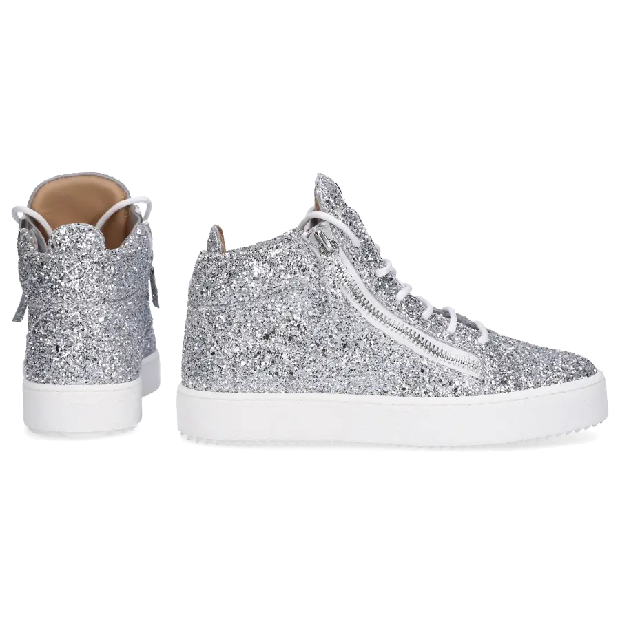 Giuseppe Zanotti - Sneaker high KRISS Glitter - grau