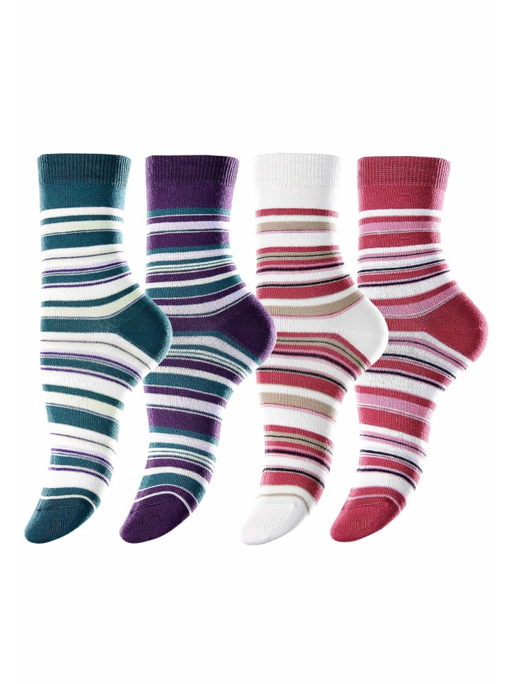 LAVANA basic Socken in beere, ecru, petrol, lila günstig kaufen