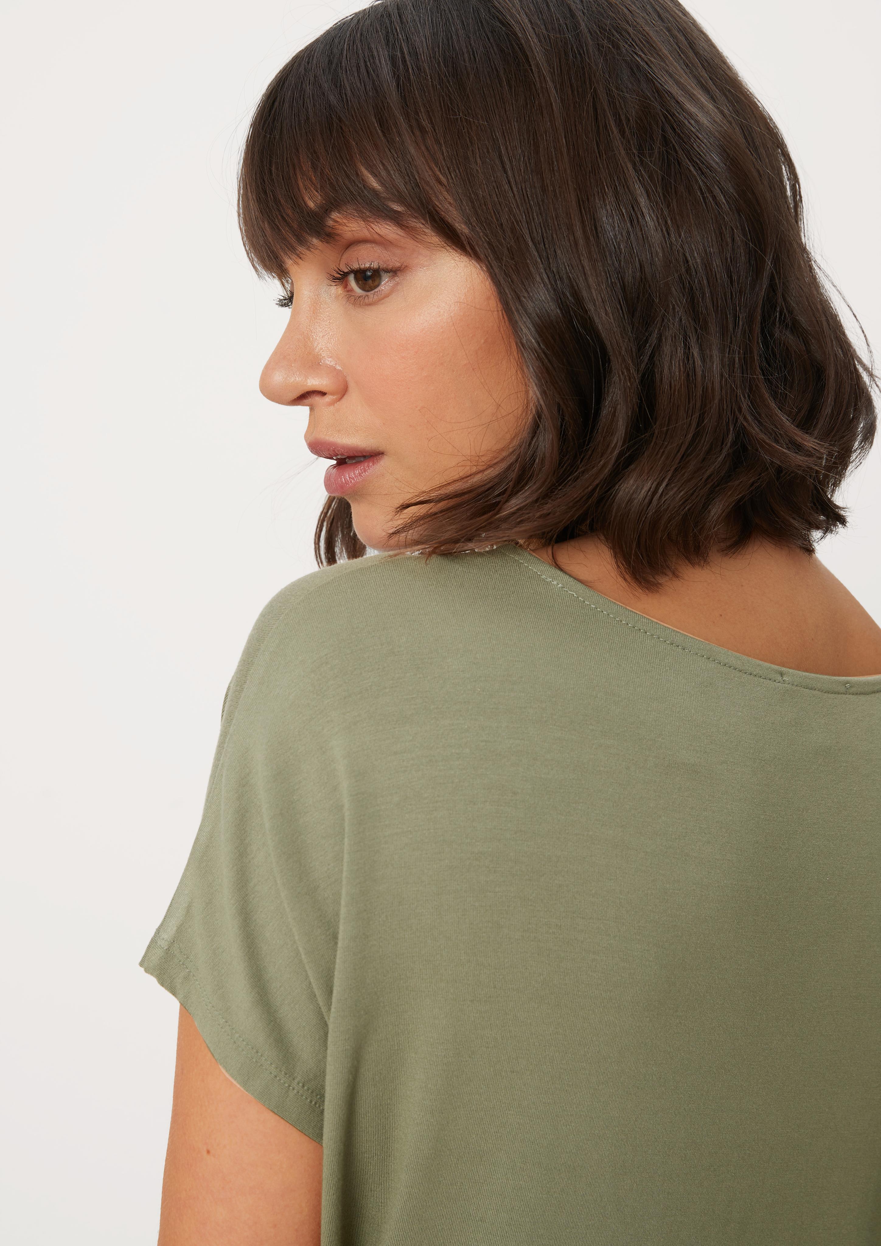 Ärmelloses T-Shirt aus Viskosestretch  2112030-7928