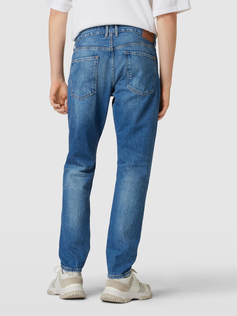 Jeans mit Label-Patch Modell 'CALLEN' in jeans