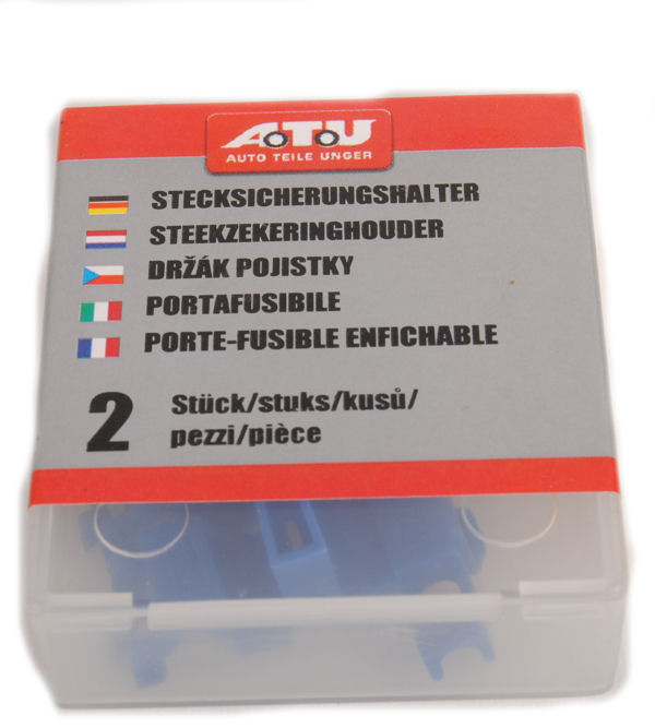 Stecksicherungshalter 2x 20A blau Inhalt: 2 Stück - ATU