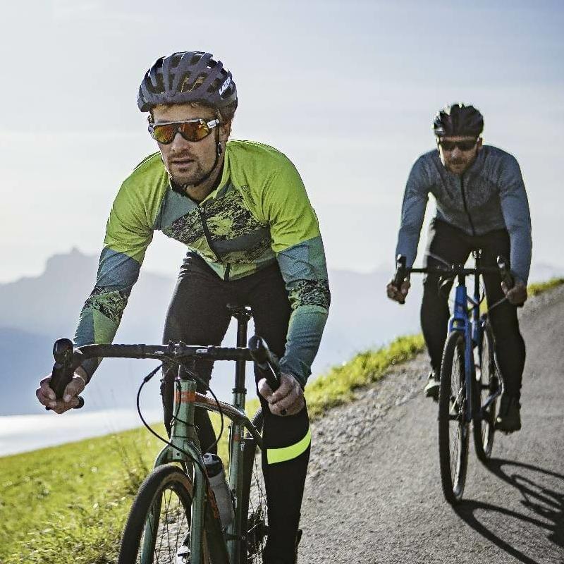 Löffler Shalerock grünes Herren Langarm-Radtrikot