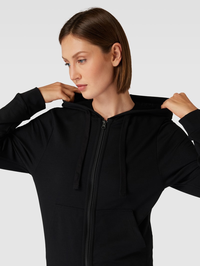 Sweatjacke mit Logo-Details in gold