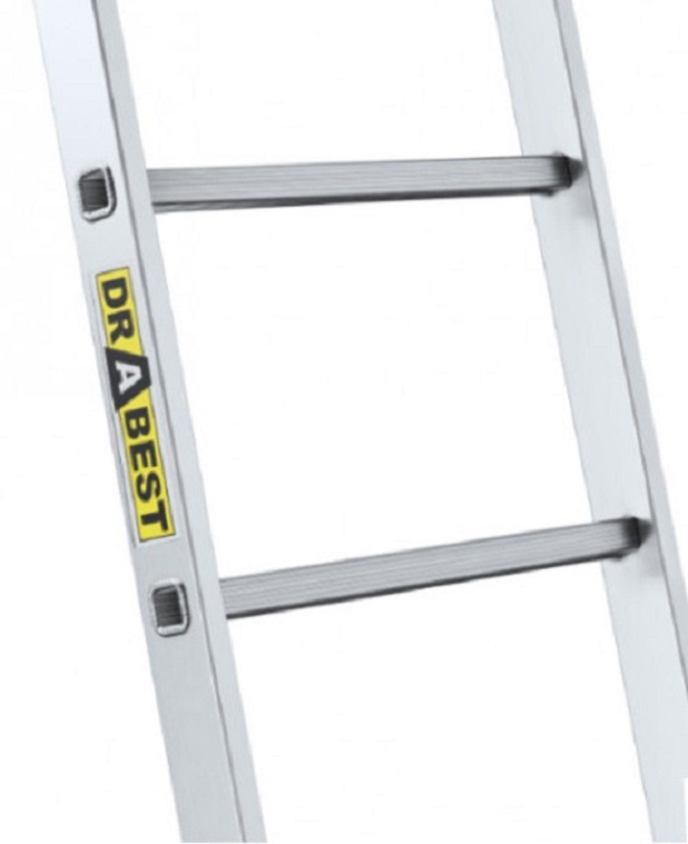 nm_trade Anlegeleiter Aluleiter 1x5 1x6 1x7 Stufen Anlegeleiter 150 kg TÜV-Zertifikat, Gartenleiter, 1x5 1x6 1x7 Stufen, Aluleiter, rutschfeste Füße