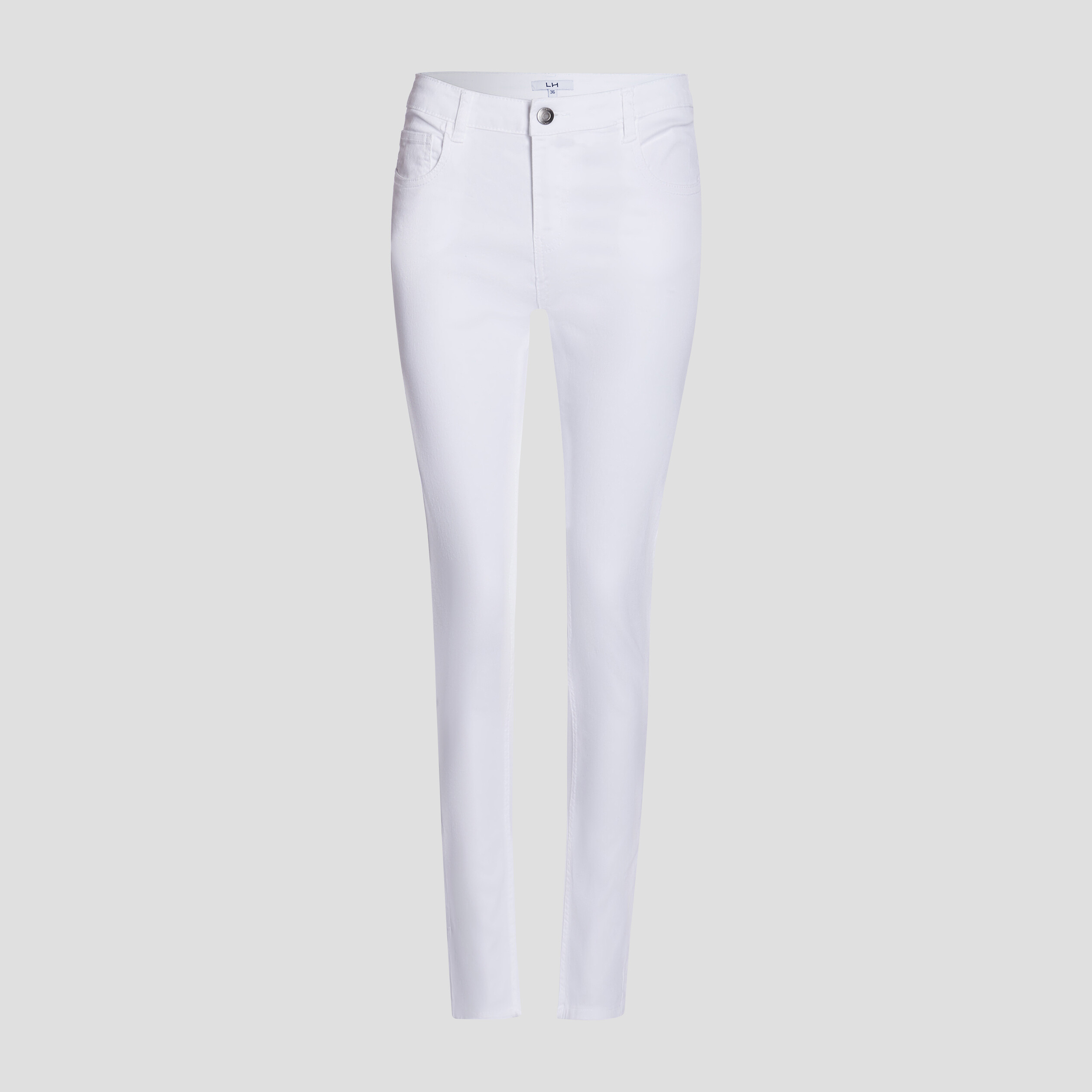 Pantalon slim taille basse blanc femme | La Halle