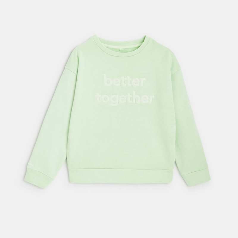 Sweat vert CONFETTI pigments naturels mixte