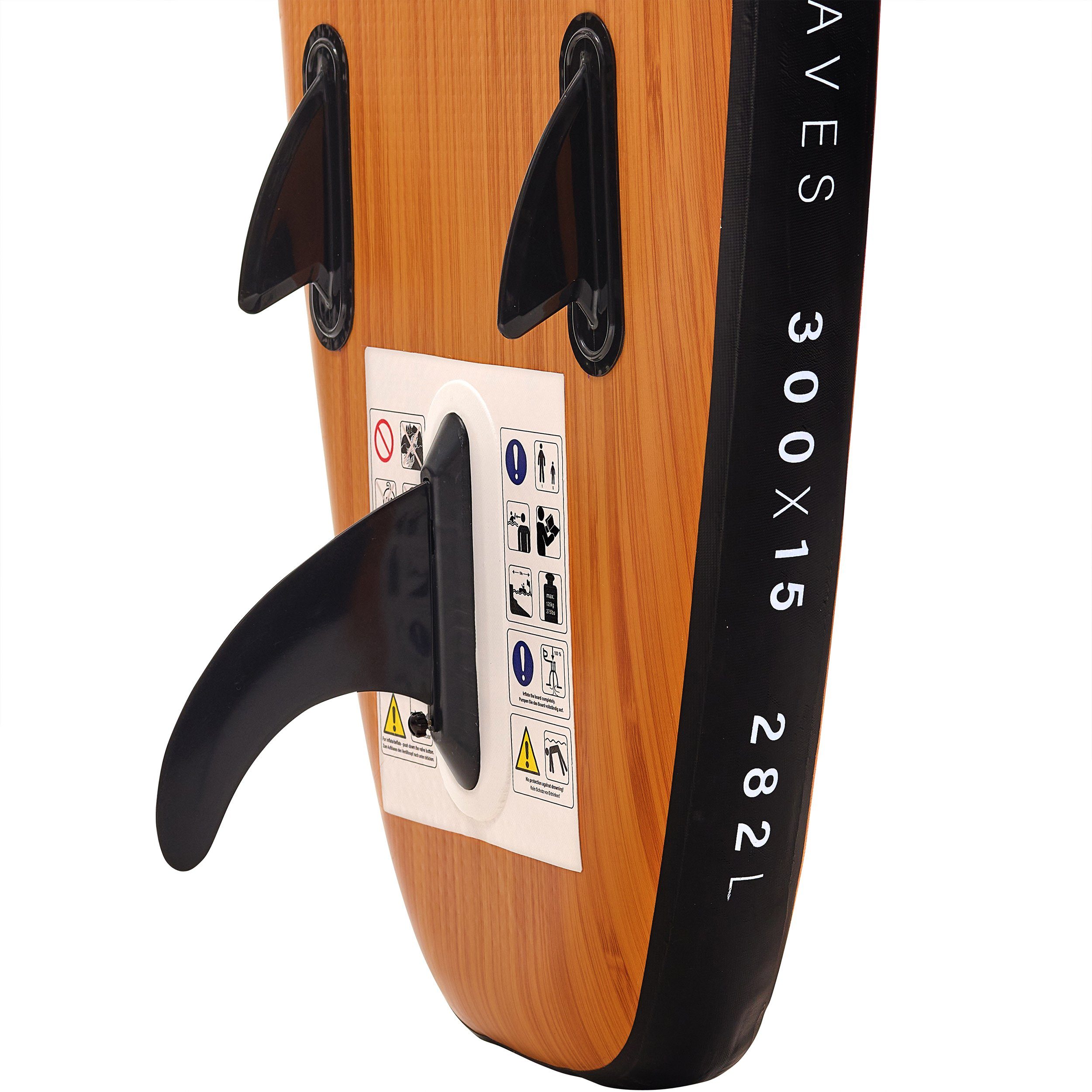 Apollo Inflatable SUP-Board Aufblasbares Stand Up Paddle Board SUP - Wood, aufblasbar