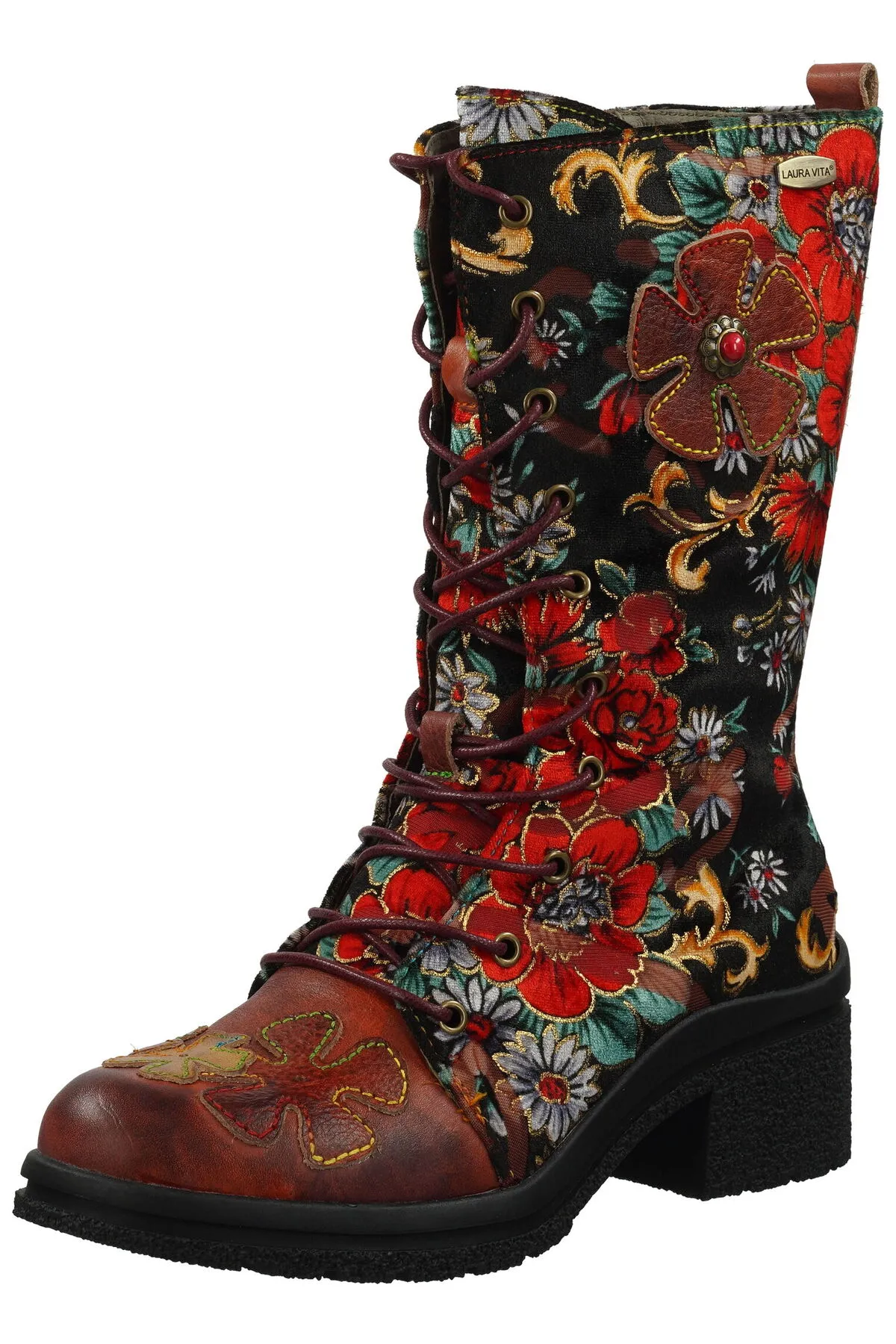 LAURA VITA  Stiefel - Rot - Blockabsatz