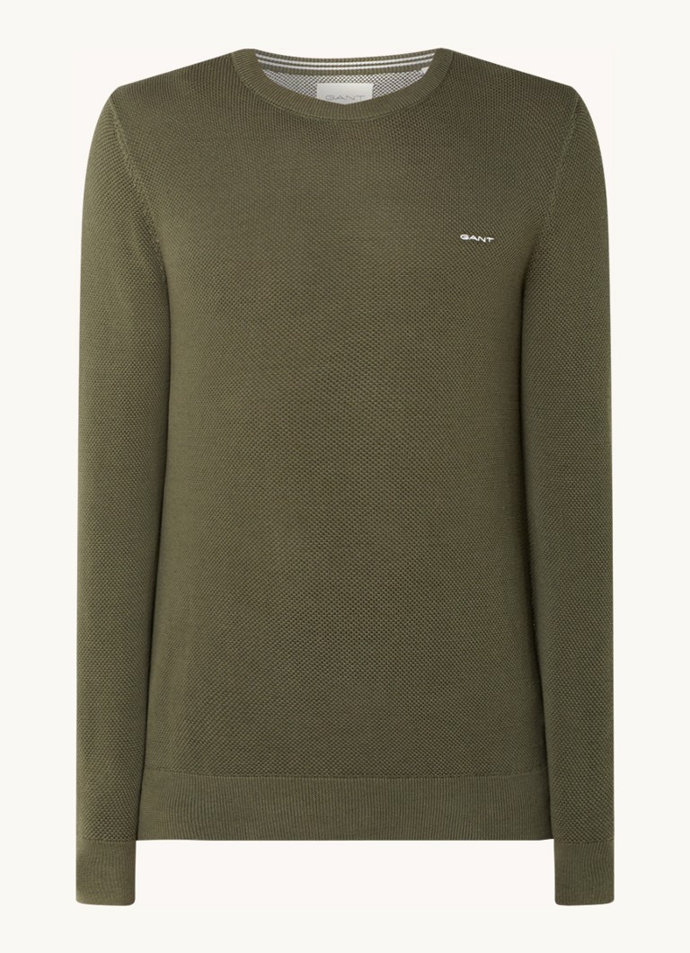 Maglione Gant in maglia fine, strutturato e decorato con un logo