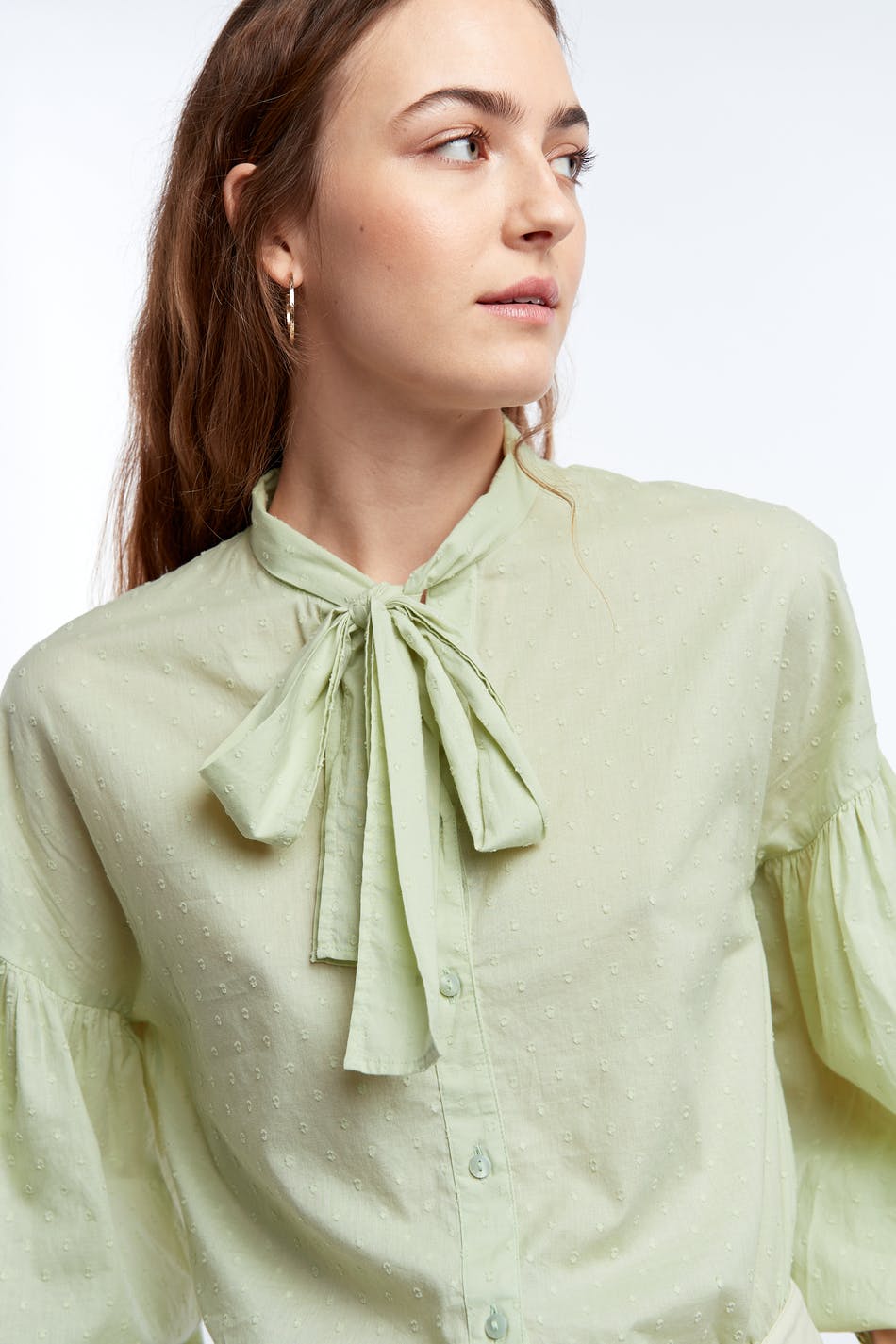 Zina tie neck blouse