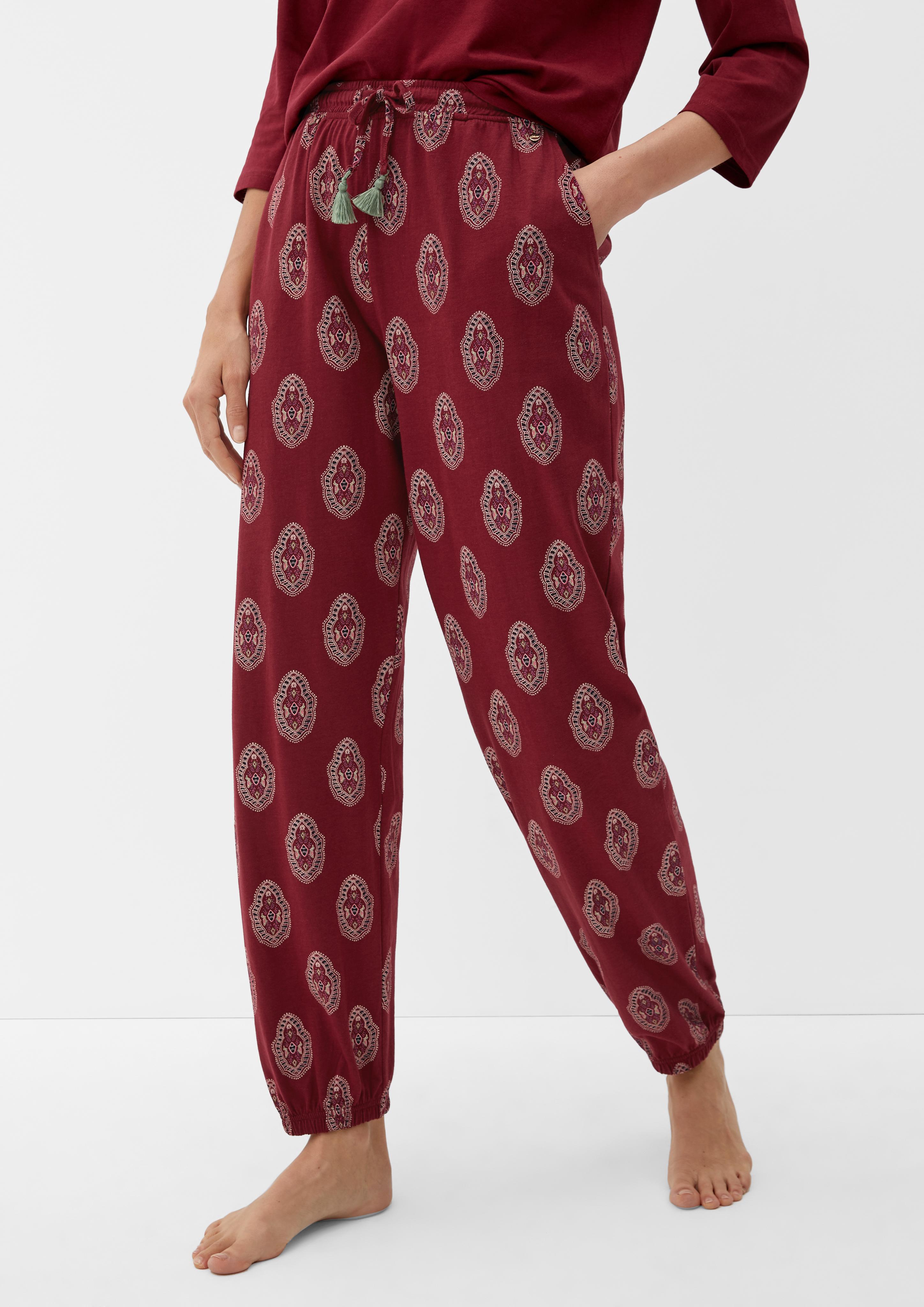 Pyjamahose mit Alloverprint  6008002-30A3
