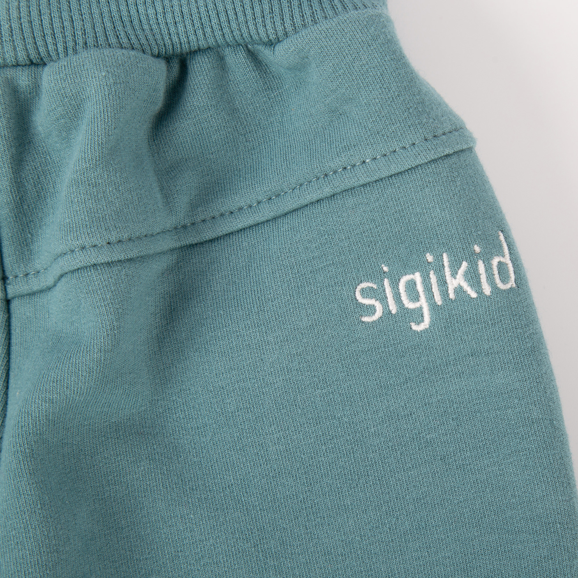 Baby Sweathose mit Beinbündchen, türkis