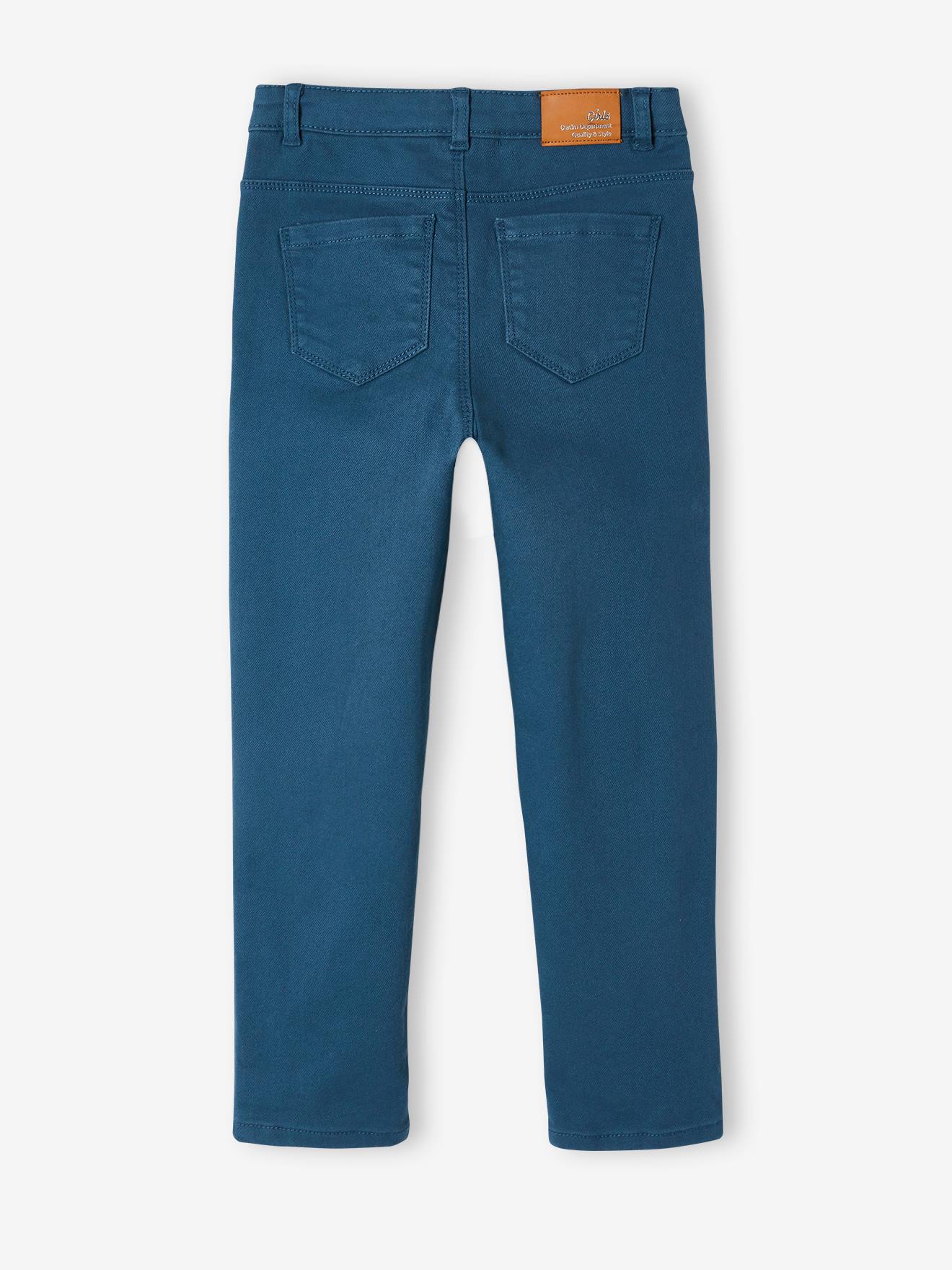 Vertbaudet Mädchen Mom-Fit-Hose, Hüftweite COMFORT - wollweiß